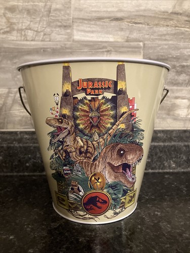 Jurassic Park World Easter Tin Pail Basket 7” Tall