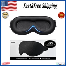Gritin 100% Blackout Sleep Eye Mask for Women Men Zero Eye Pressure, Comfortable