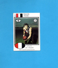 SCANLENS 1975 VFL/AFL FOOTBALL CARD #9 Travis Paise EXC+  (St Kilda Saints)