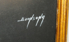 BOONSONG (20. Jahrhundert) Pastellmalerei traditioneller thailändischer (siamesischer) Tänzer