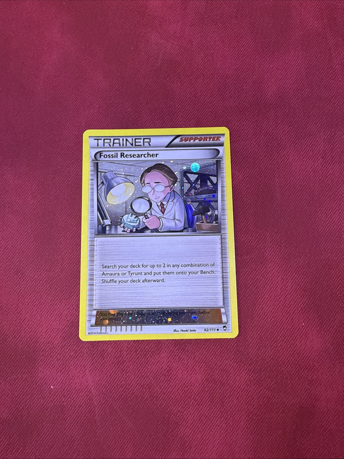 Pokémon TCG FOSSIL RESEARCHER Furious Fists 92/111 Cosmos Promo Trainer VLP/NM