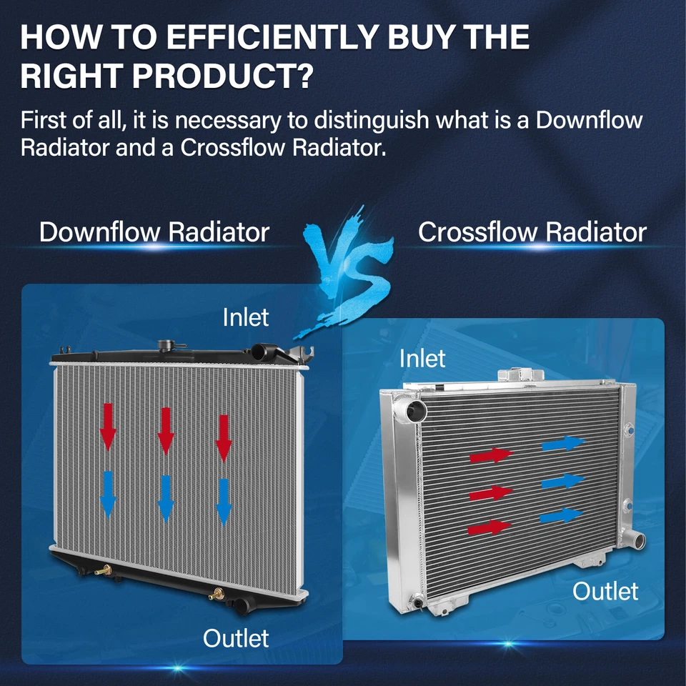 Radiador de aluminio Nissan D21 3,0 L para camioneta Nissan 1995-1997 2,4 L 1986-1994 Foto 3 de 4