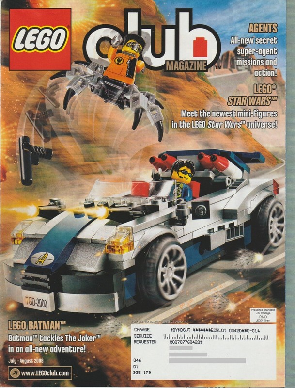 LEGO Club Magazine Star Wars Batman Bionicle Indiana Jones July - August 2008