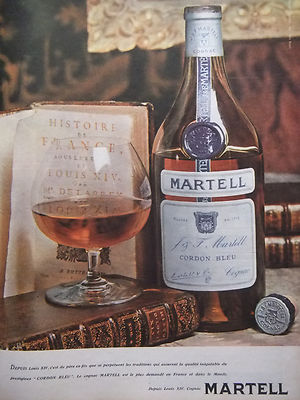 PUBLICITÉ DE PRESSE 1962 COGNAC MARTELL CORDON BLEU - ADVERTISING