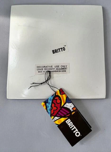 PLACA DE VIDRIO ROMERO BRITTO: CORAZÓN VOLADOR ** NUEVO ** Foto 4 de 4