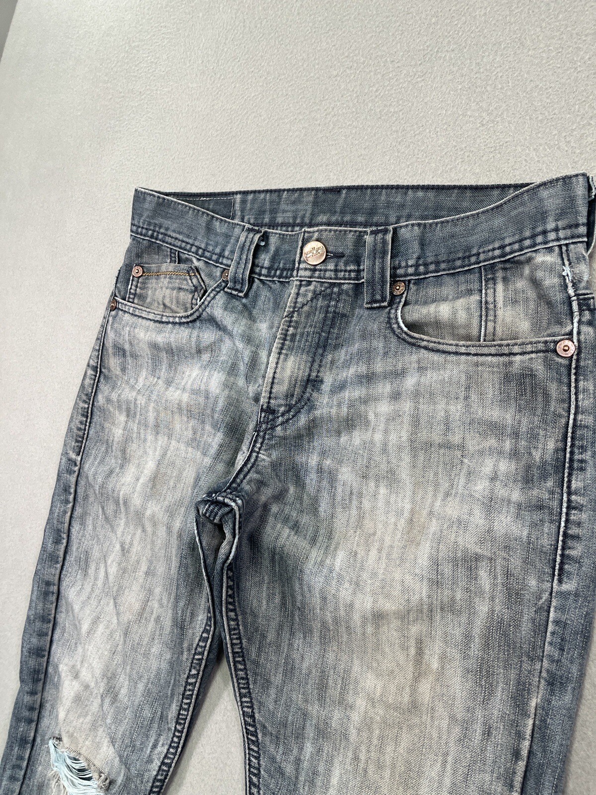 Levis 511 32x32 Blue Slim Fit Denim Casual Pants Zipper Pockets Rare image 3