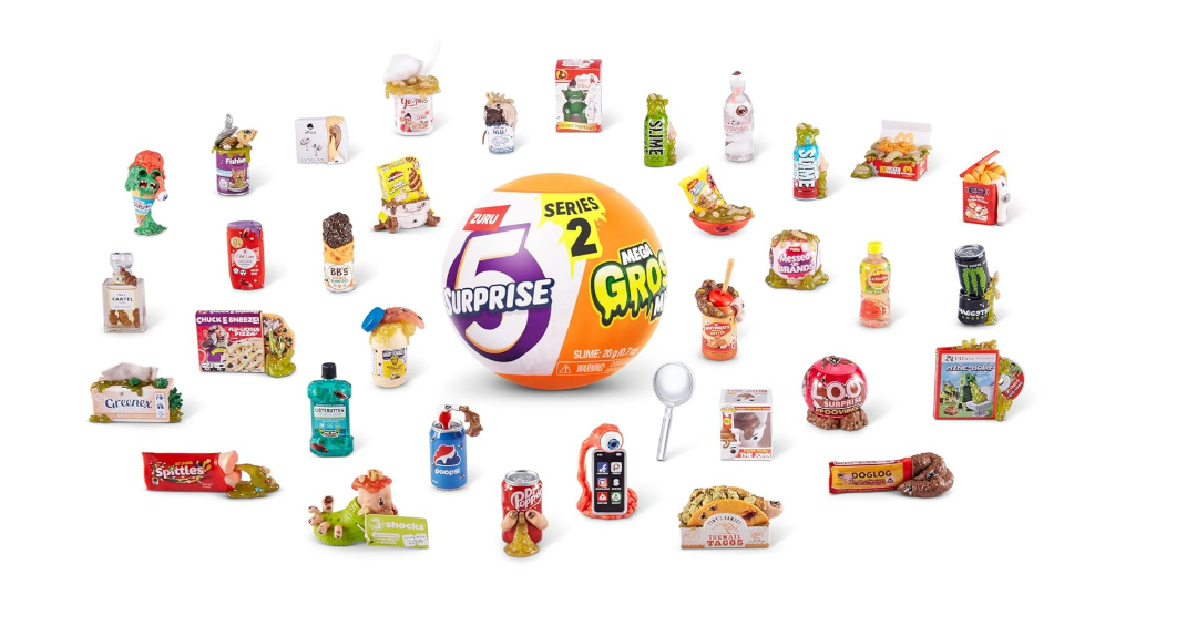 5 Surprise Mega Gross Minis Series 2 by ZURU Boys, Mystery, Collectible, Mini