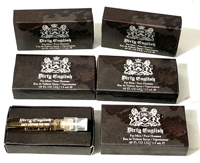 5X Juicy Couture DIRTY ENGLISH 0.05 oz 1.5 ml EDT Spray Mini/Travel Sample