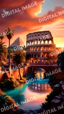 Digital Art Picture Image Photo Wallpaper Background Desktop AI - Rome Coliseum