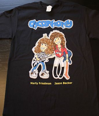 Jason Becker Marty Friedman CACOPHONY Music T-Shirt MEN (Black) | eBay