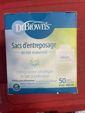 Dr. Brown s Breast Milk Storage Bags Disposable Freezing Heating 50ct 6 oz