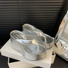 Thick Soled Slippers Summer New Platform Slope Heel Slippers for Women