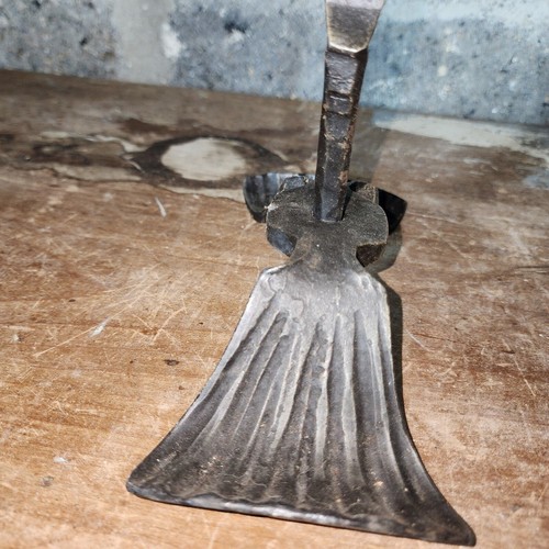 Hand Forged Black Wrought Iron Metal Heavy Candleabra Holder Holds 5 16" tall - Picture 7 of 9