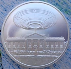 1 oz. UFO'S over WHITE HOUSE New Back DC alien round .999 fine silver