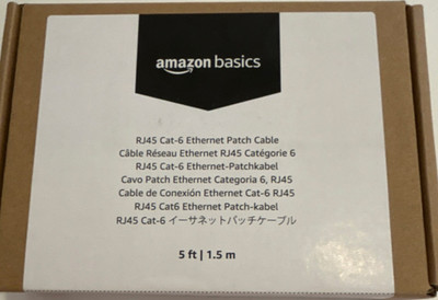 AmazonBasics Ethernet Patchkabel (RJ-45) Cat 6 Patchkabel, 1,5 m