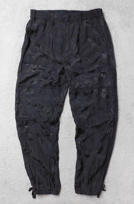 Anthropologie Women's Y2K Silky Pants/Joggers Black Floral XS Drawstring Cuffs