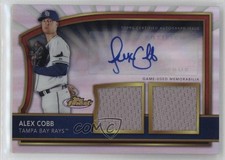 2011 Topps Finest Refractor Rookie Dual Relics 357/499 Alex Cobb #100 Auto 1l3q