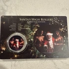 1 gram 999 Silver 2025 Santa's High Rollers Colorized Carded Capsule
