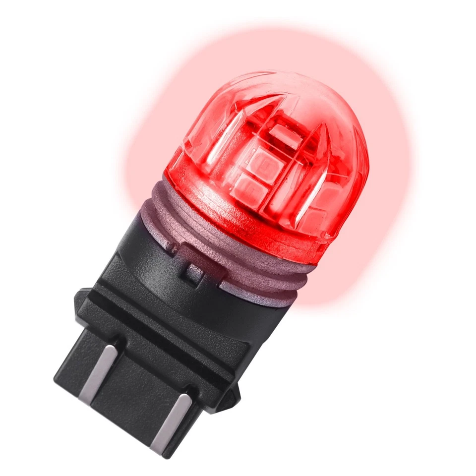 For Chevy C3500 1993-1996 Putco HC3156R LumaCore Strobe LED Bulbs 3156, Red - Image 2 of 3