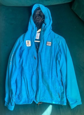 Rare Vancouver 2010 Official Olympic Jacket Men Small Blue Full Zip Hudsons Bay