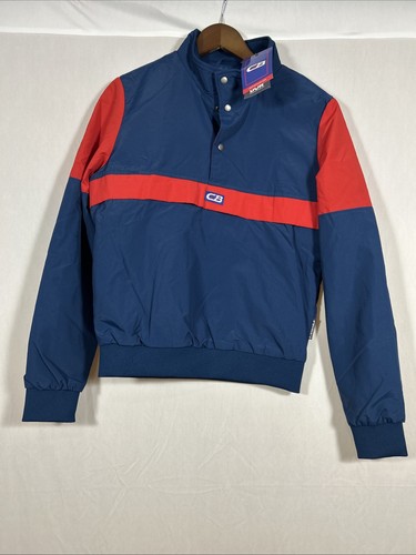 CB Sports Vintage Windbreaker Pullover Jacket Mens Medium Blue Red NWT - Image 1