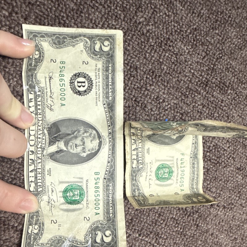 1985 $2 Federal Reserve Notes Lot of 2 Circulated - B54865000A F44190605A