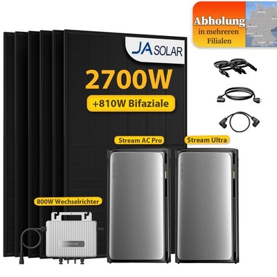 2700W Balkonkraftwerk mit Speicher Ecoflow STREAM Ultra PV Solarspeicher 4 MPPT