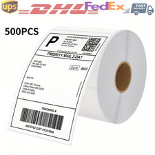 4"x6" Fanfold Direct Thermal Shipping Labels for Zebra and Rollo 500 PCS