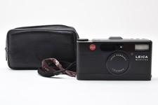 Rare Black Top MINT w/ Case Leica Minilux Film Camera 40mm F2.4 From JAPAN