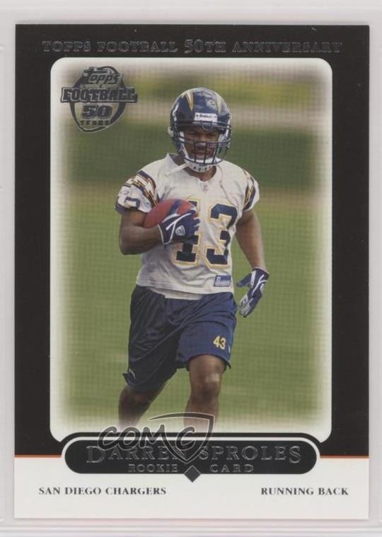 2005 Topps Black Darren Sproles #404 Rookie RC 6mb