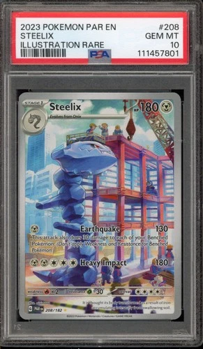 Pokemon Steelix Paradox Rift Illustration Rare #208 PSA 10 Gem Mint