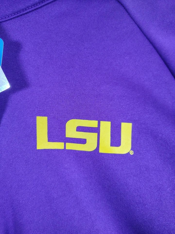 Sudadera LSU Tigers Columbia Golf Pullover 1/4 Cremallera Hombres XL PFG Performance Foto 3 de 4