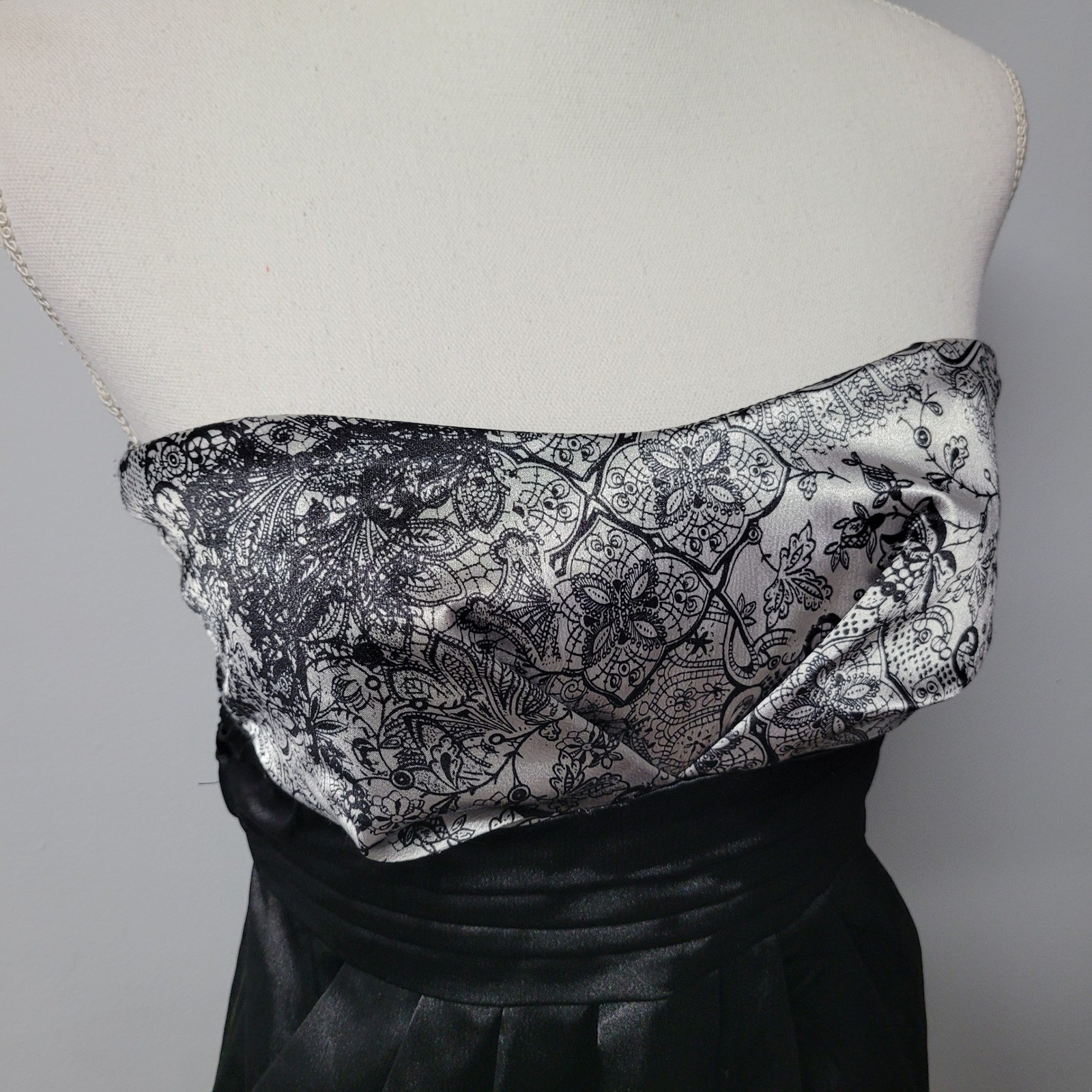 ruby rox Black Silver Strapless Cocktail Dress Sa… - image 3