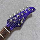 purple Sparkle ST  Electric Guitar SSS Pickups  White Pearl Pickguard 22F solid — photo 4