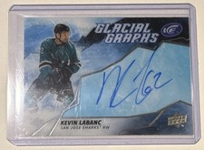 Upper Deck 2019-20 Ice Glacial Graphs Kevin Labanc Autograph Sharks GG-KL