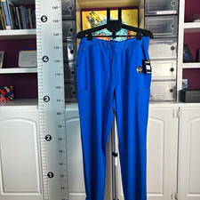 Dickies Women's Medical Scrub Pants Royal Blue Large Tall