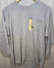 Ariat Men  s Rebar Brand Heather Gray Long Sleeve T Shirt Work Shirt Size 3XL NWT