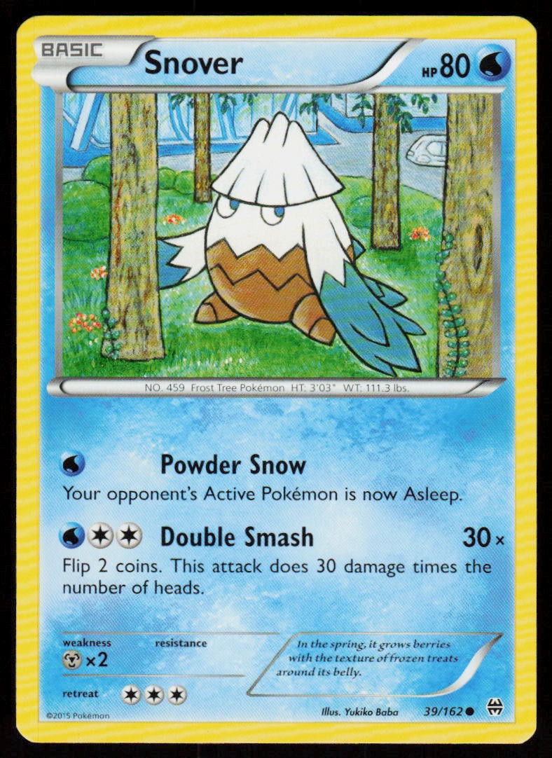 Snover 39/162 Common BREAKthrough Pokemon Near Mint