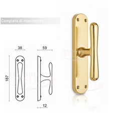 CREMONESE MANIGLIA MANIGLIE FINESTRA FINESTRE BALCONI BALCONE OTTONE ORO LUCIDO