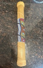 The Rain Stick Small 16  Dot Hand Painted Hanging Hook Relaxing Sound   