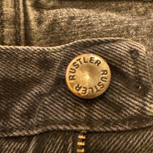 Rustler Jeans Black Women's Size 48 x 30 Baggy Fit 100% Cotton Wide-Leg 87619CB - Picture 4 of 10