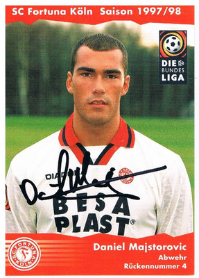 ''Daniel Majstorovic'', original Autogramm, Motiv Fortuna Köln, Saison 1997/1998