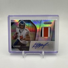DJ Moore 2025 Panini Prizm #PAU-DME Silver Patch Auto /99