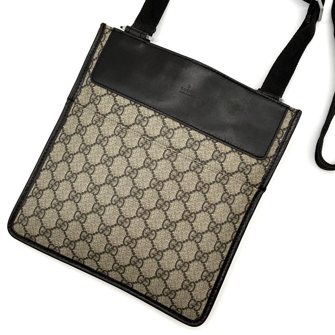 Gucci GG Supreme Leather Crossbody Shoulder Bag Like New