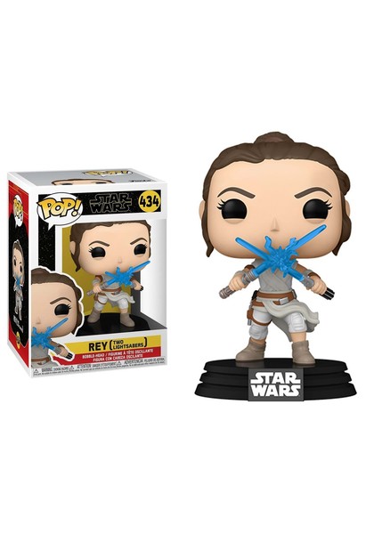 Star Wars Rey Mit Zwei Lichtschwertern Pop #434 Vinyl Figur Funko-image
