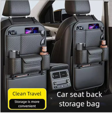 Car Seat Back Organizer Multi Pocket Storage Bag Anti Kick Mat Durable Travel