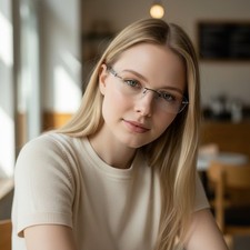 Silhouette 5452 40 6059  17 130 Blue Rimless Eyeglasses / Frames M80