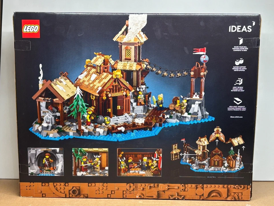 Lego Ideas #051 !! 21343 Viking Village New Sealed !! Minor Box Damage - Image 3 of 4