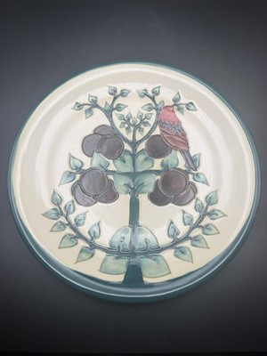 Moorcroft Sally Tuffin Plum Tree & Partridge 10.25  Art Pottery Charger