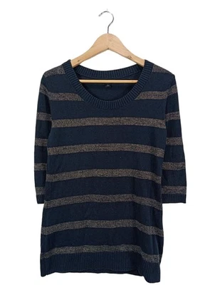 BANANA REPUBLIC Pull en maille fine Dames Pull T EU 36 bleu-bronze - Photo 1/4